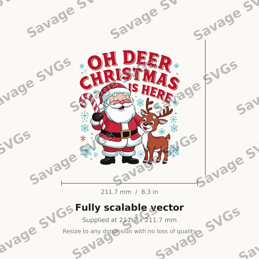 Oh Deer Christmas Is Here