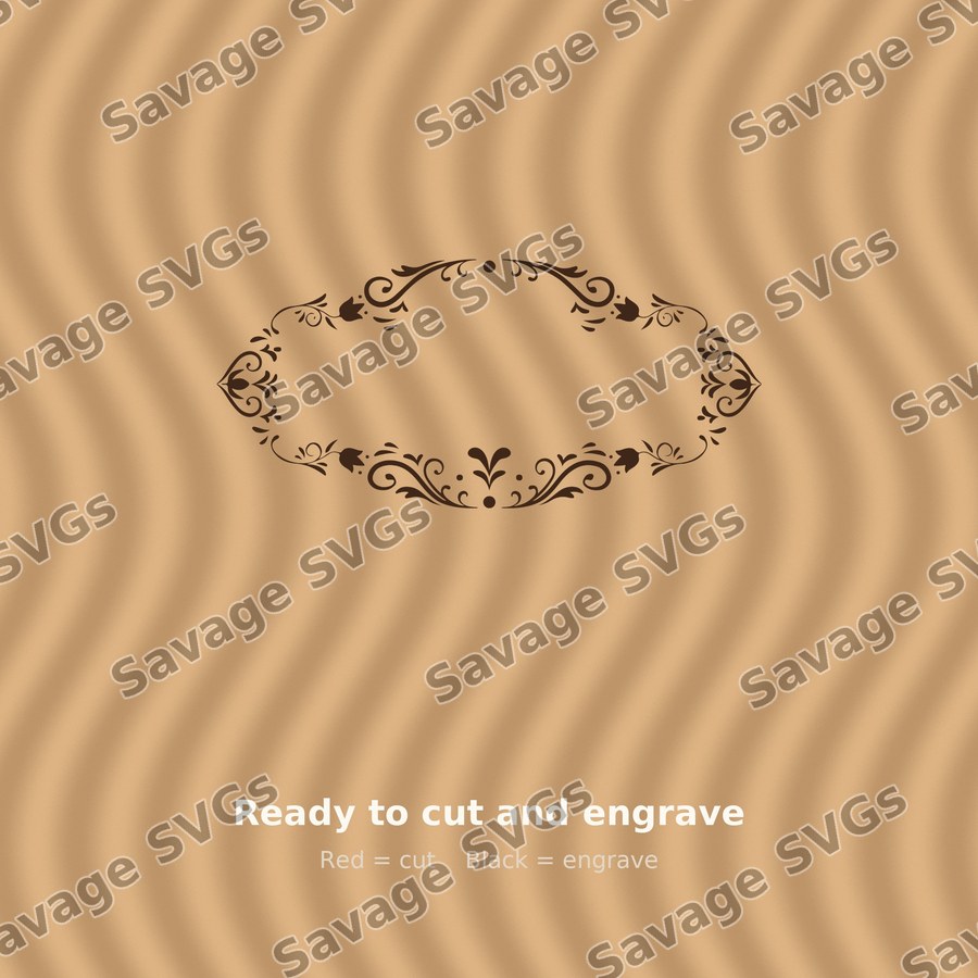 Ornate Floral Oval Frame