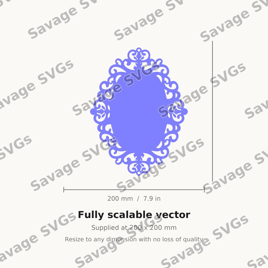 Ornate Oval Frame