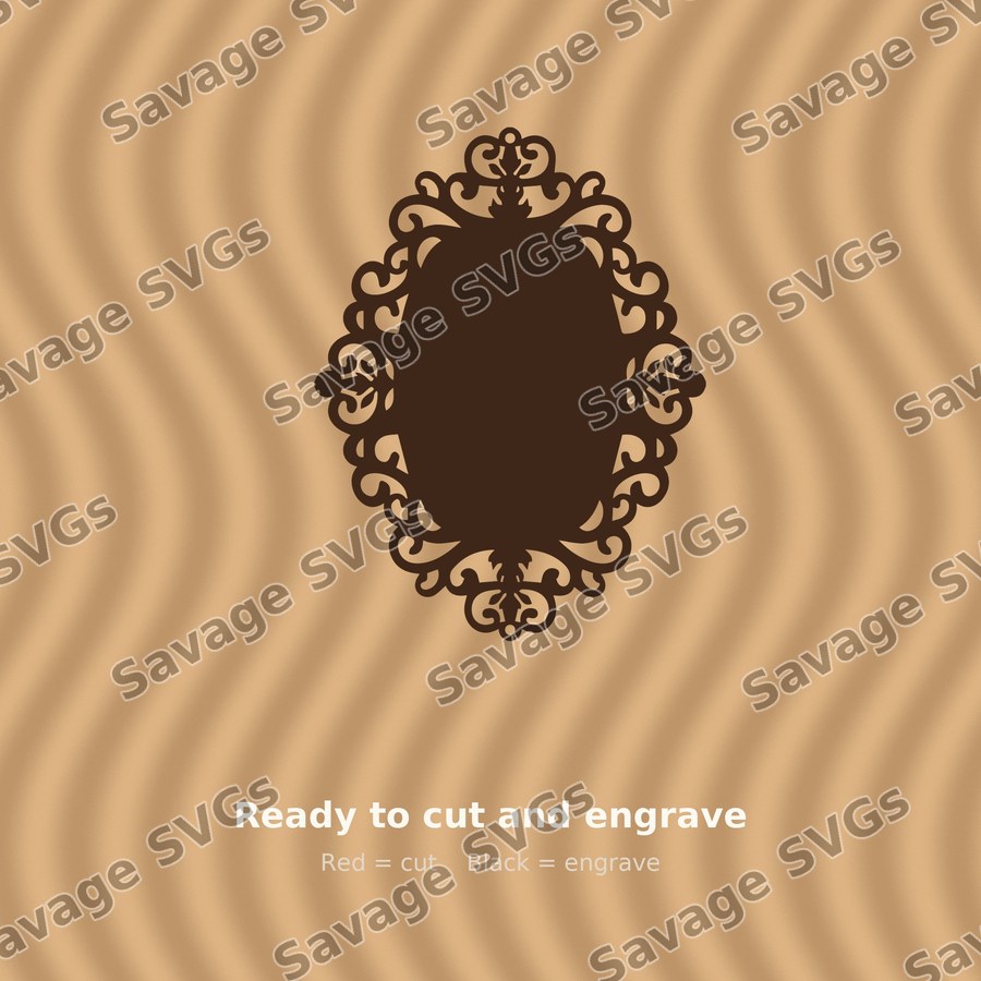 Ornate Oval Frame