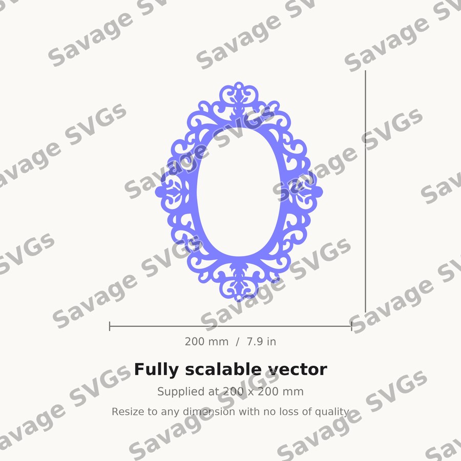 Ornate Oval Frame