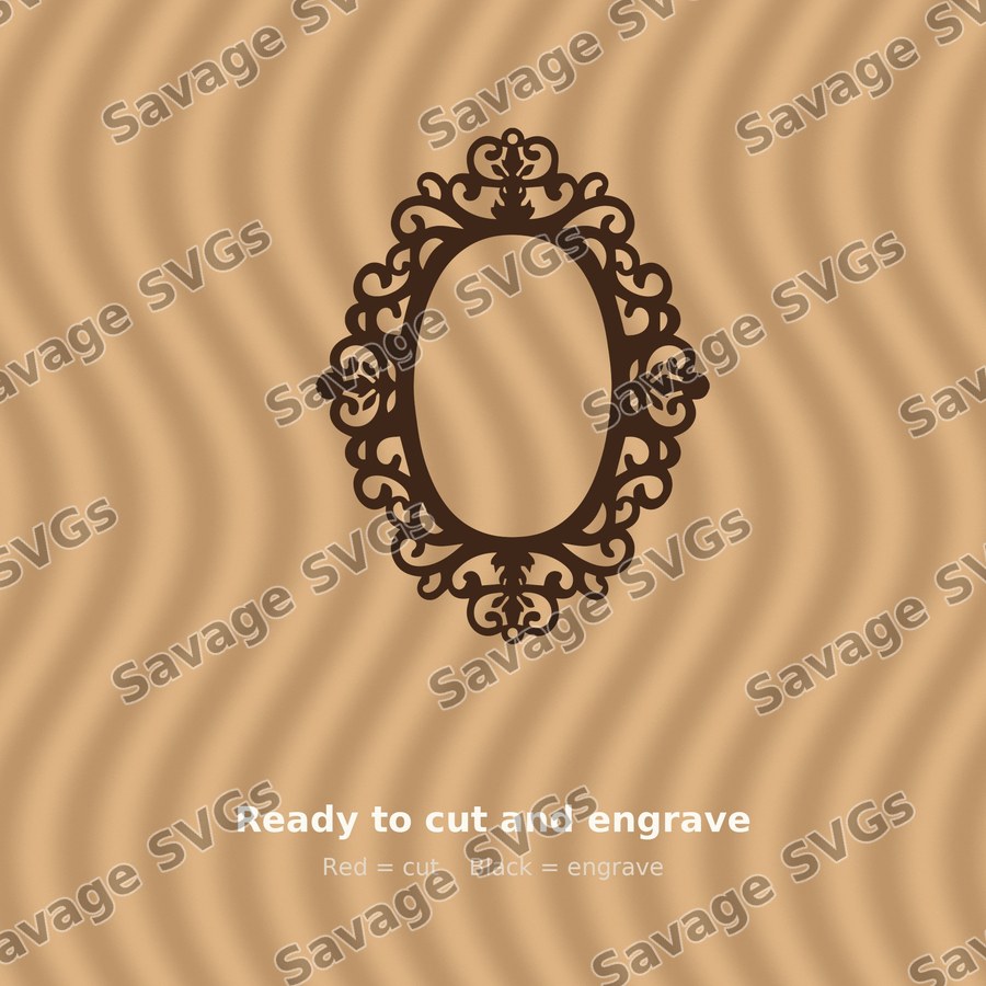 Ornate Oval Frame