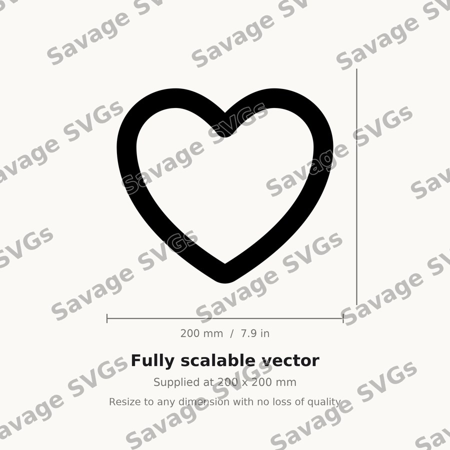 Outline Heart