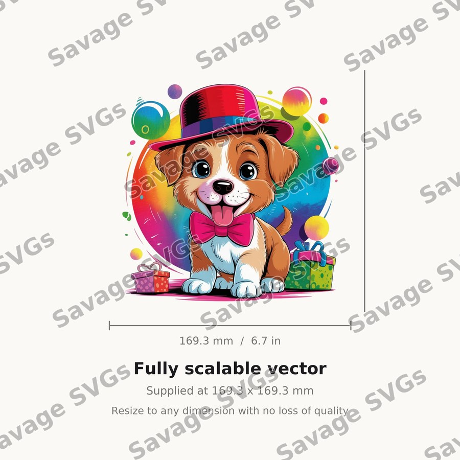 Party Puppy With Top Hat