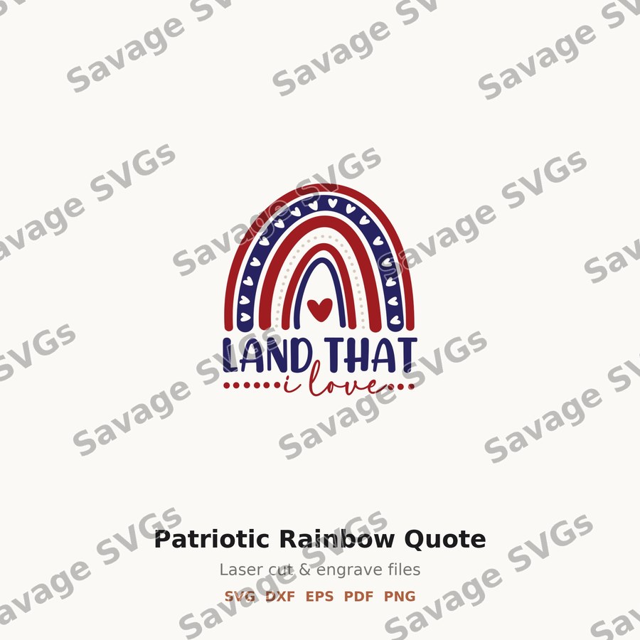 Patriotic Rainbow Quote
