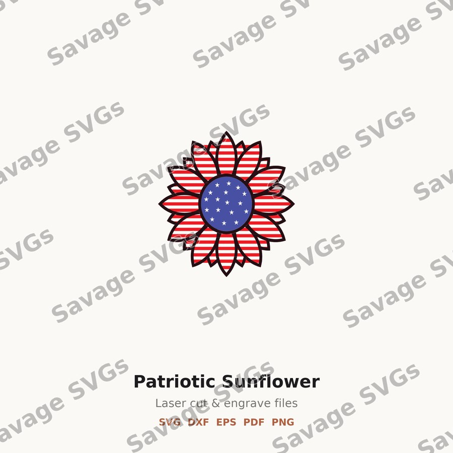 Patriotic Sunflower