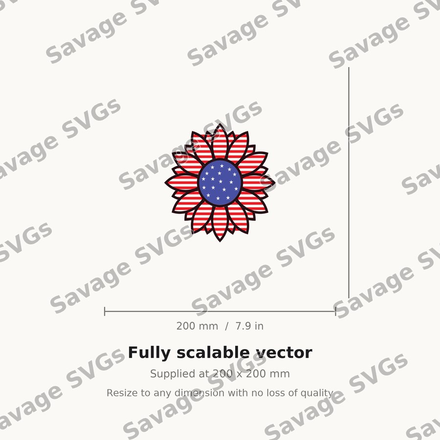 Patriotic Sunflower