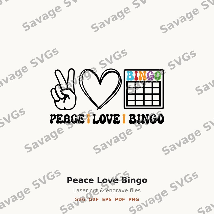 Peace Love Bingo