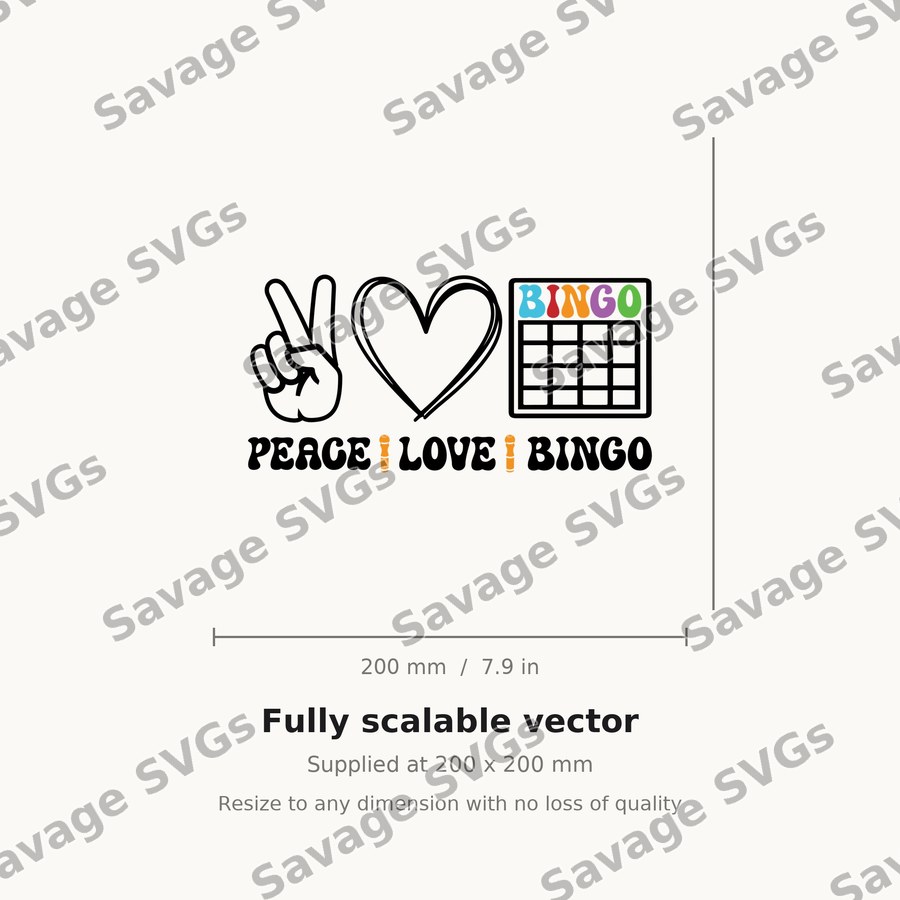 Peace Love Bingo