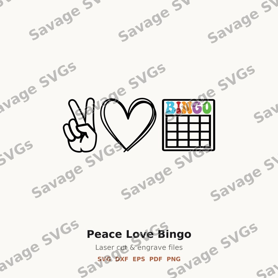 Peace Love Bingo
