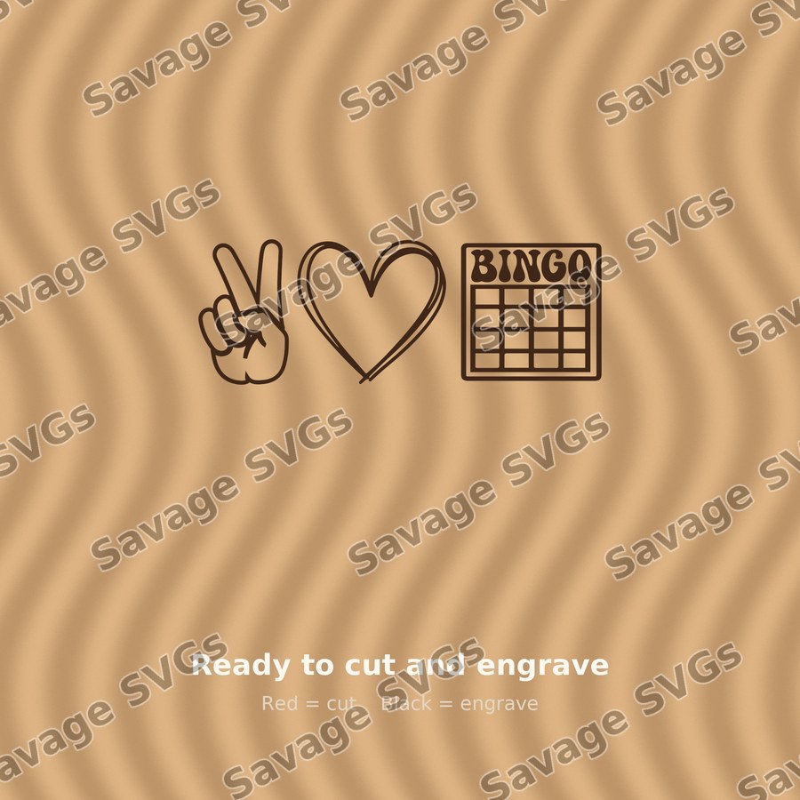 Peace Love Bingo