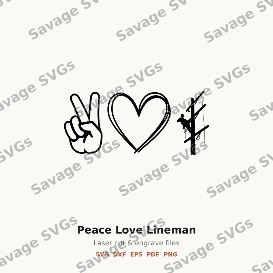 Peace Love Lineman