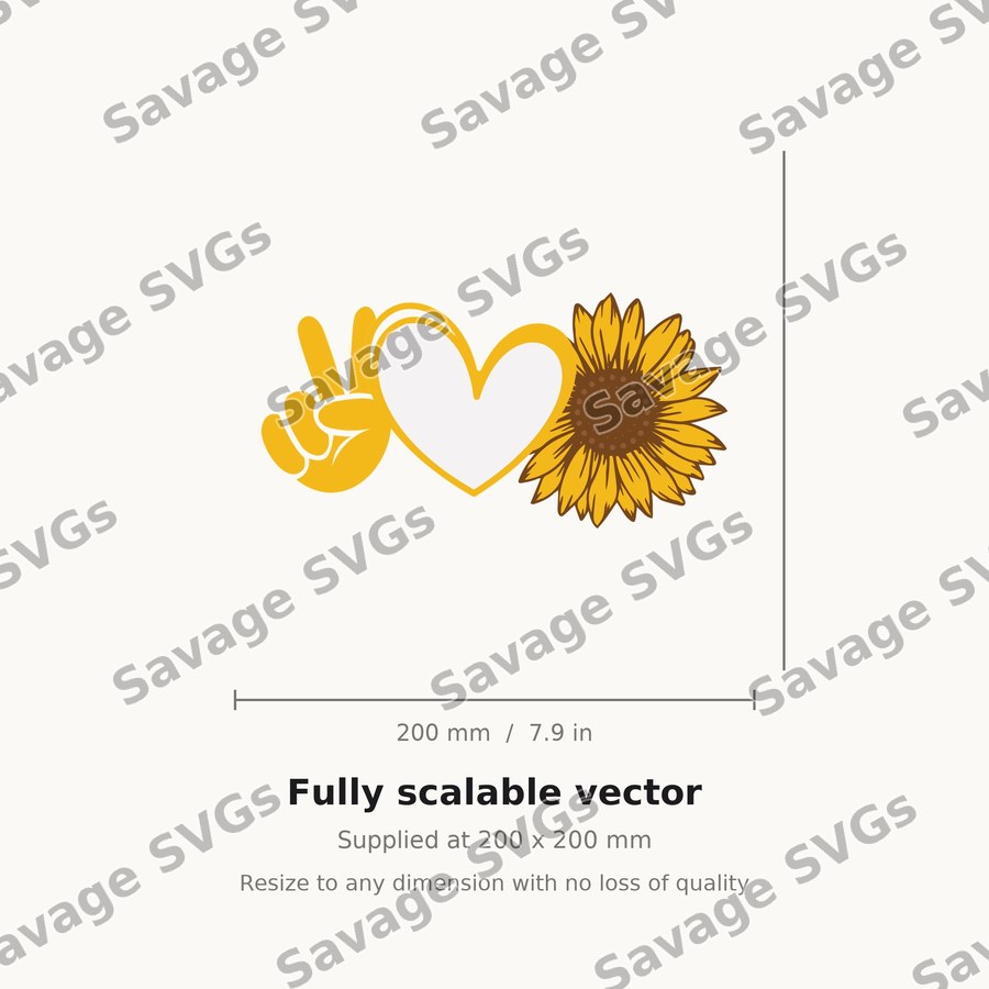 Peace Love Sunflower 01