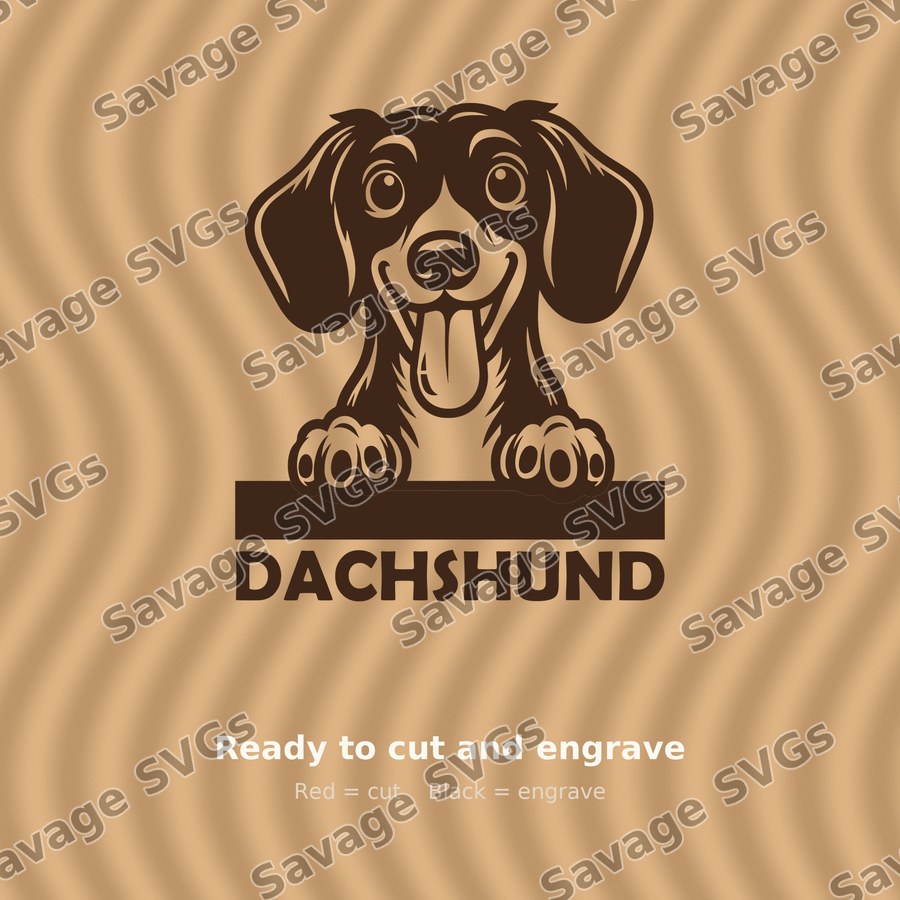 Peeking Dachshund