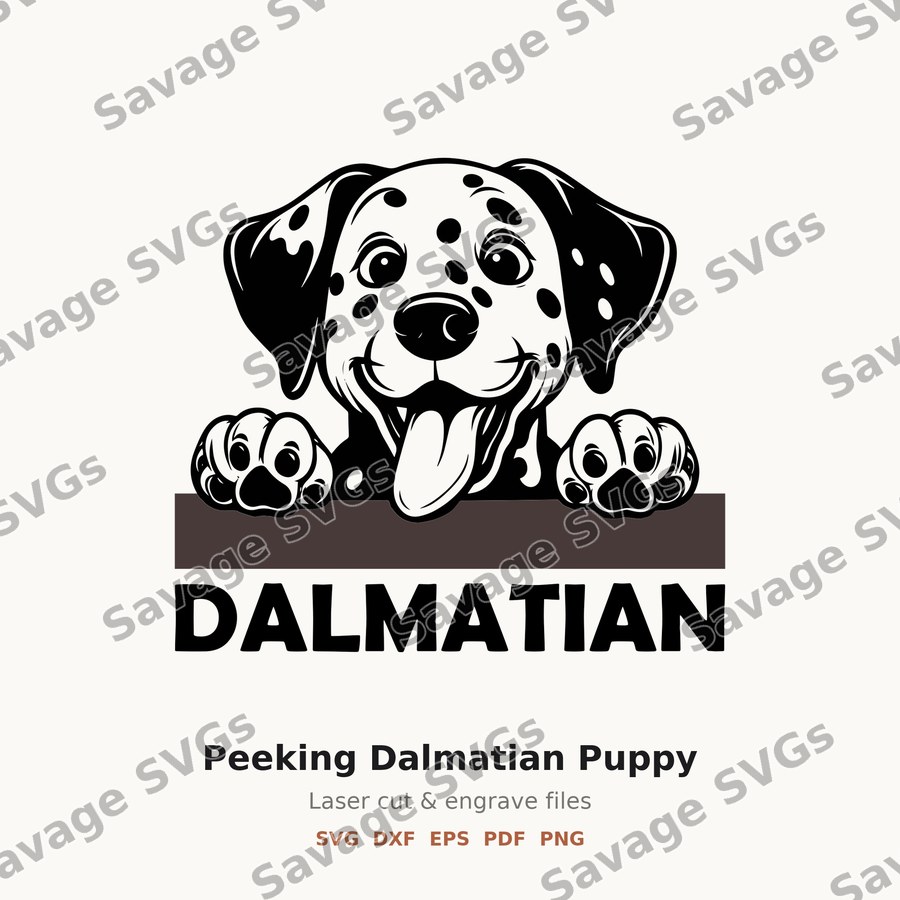 Peeking Dalmatian Puppy
