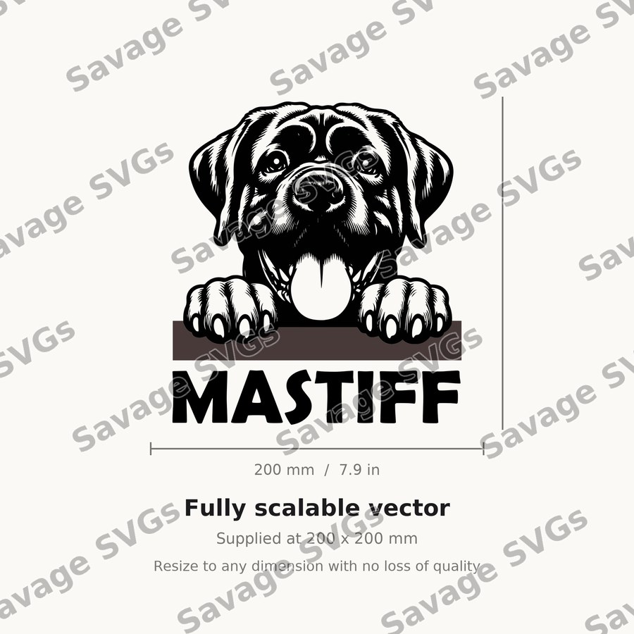 Peeking Mastiff