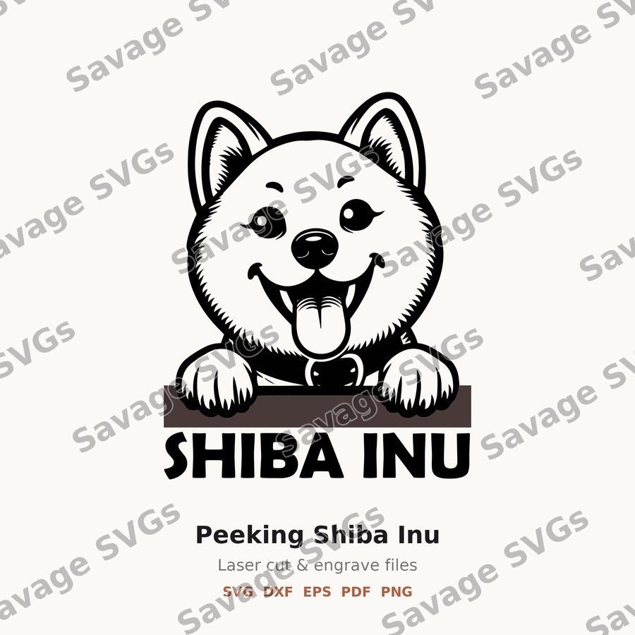 Peeking Shiba Inu