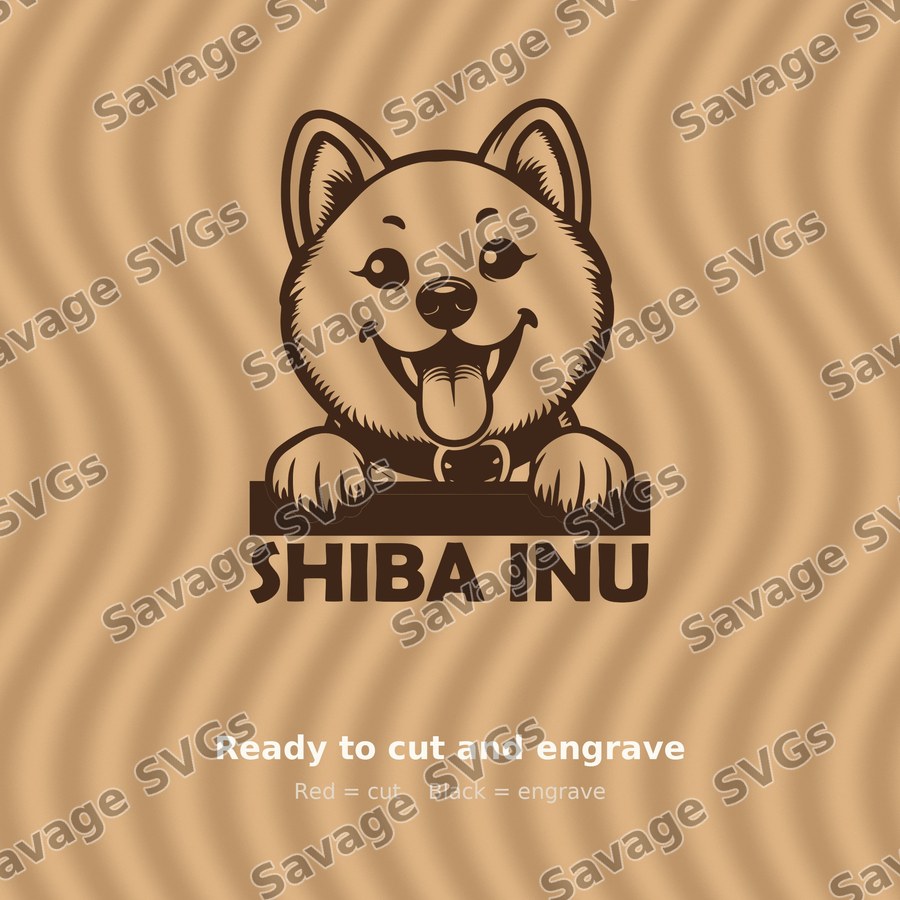Peeking Shiba Inu
