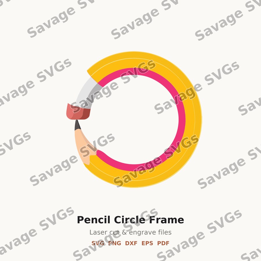 Pencil Circle Frame