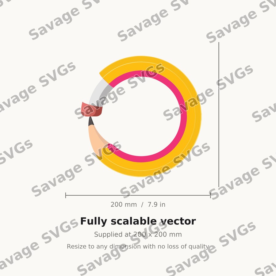 Pencil Circle Frame
