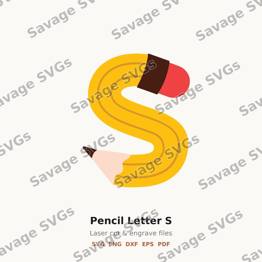 Pencil Letter S
