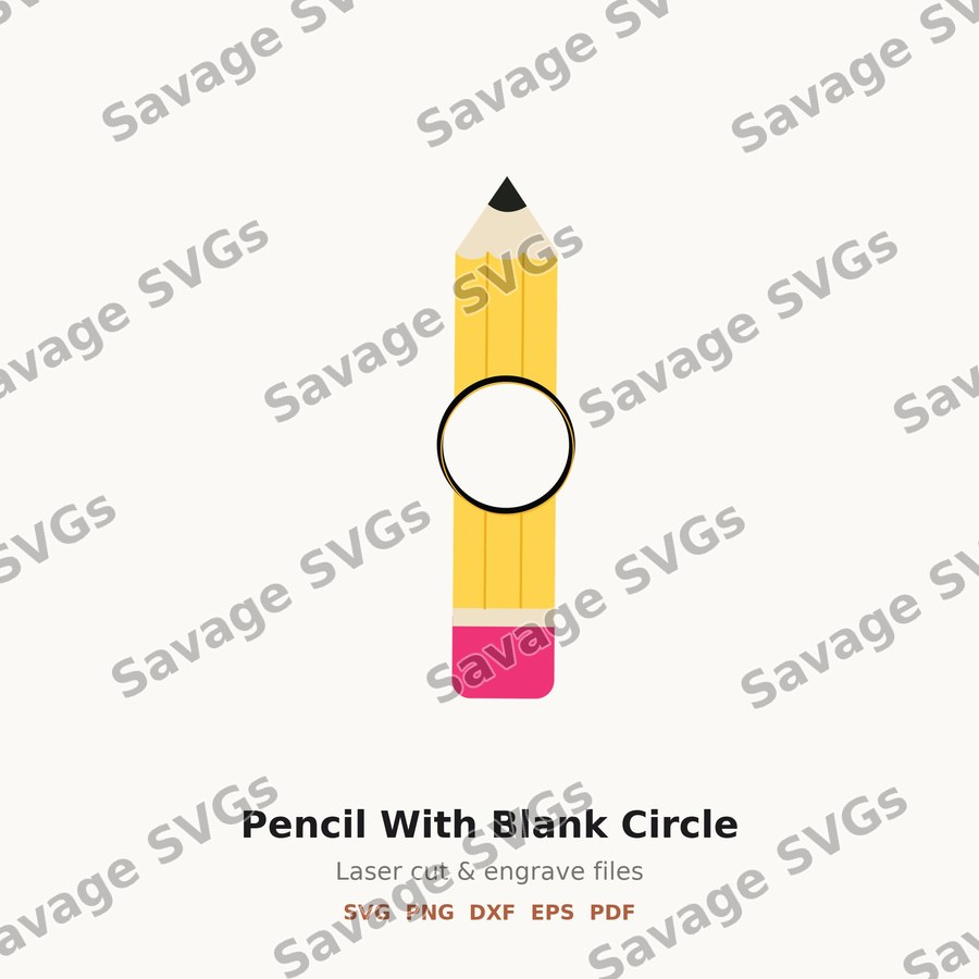 Pencil With Blank Circle