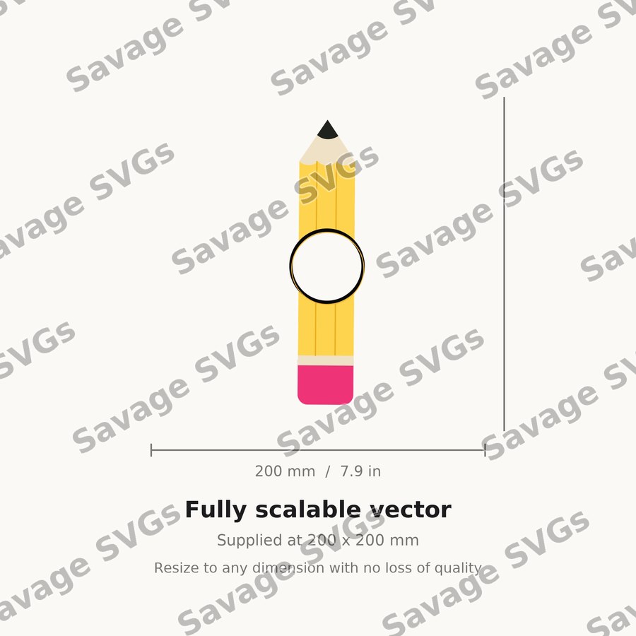 Pencil With Blank Circle
