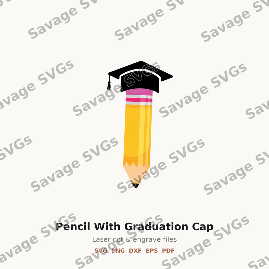 Pencil With Graduation Cap