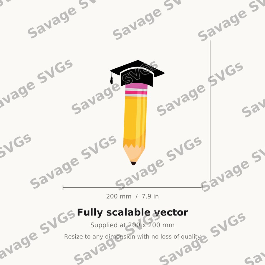 Pencil With Graduation Cap