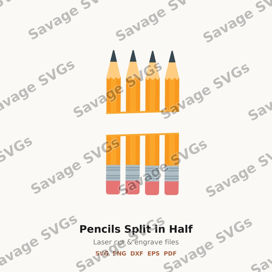 Pencils Split in Half