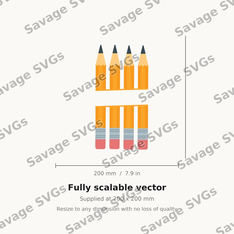 Pencils Split in Half