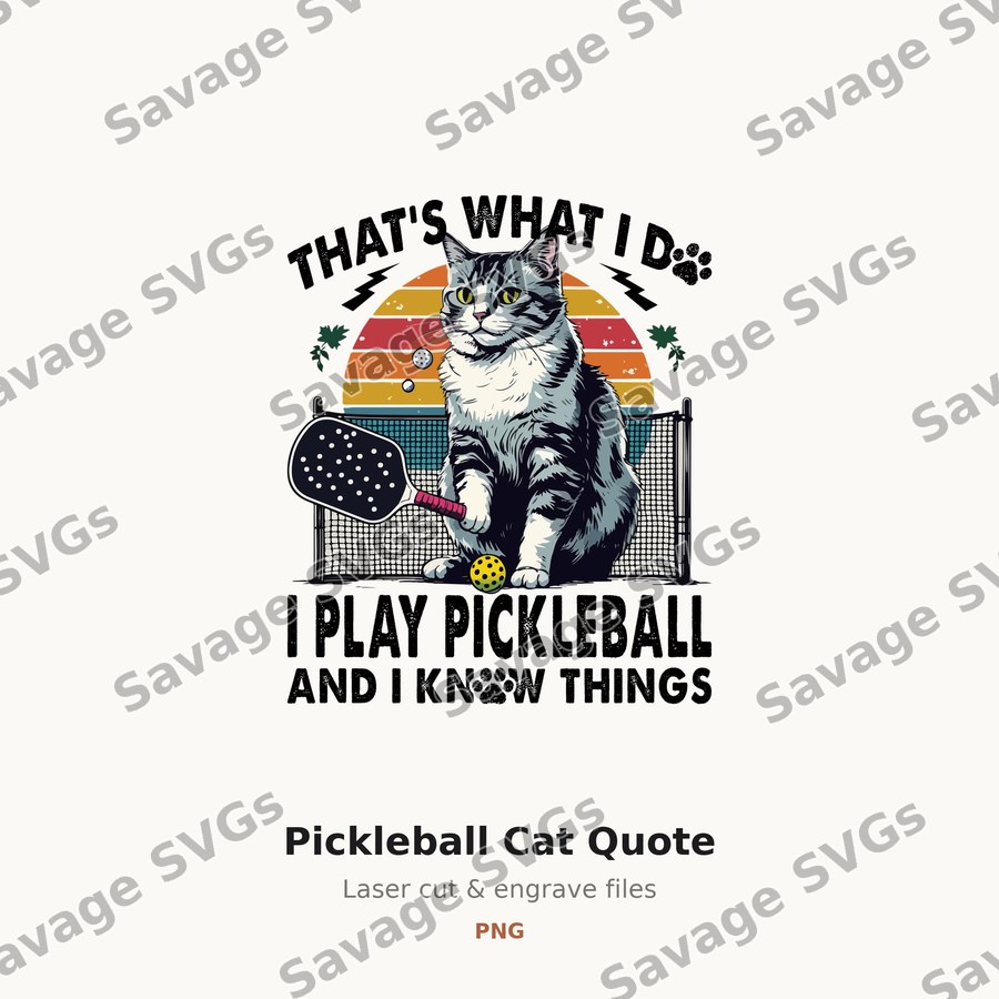 Pickleball Cat Quote