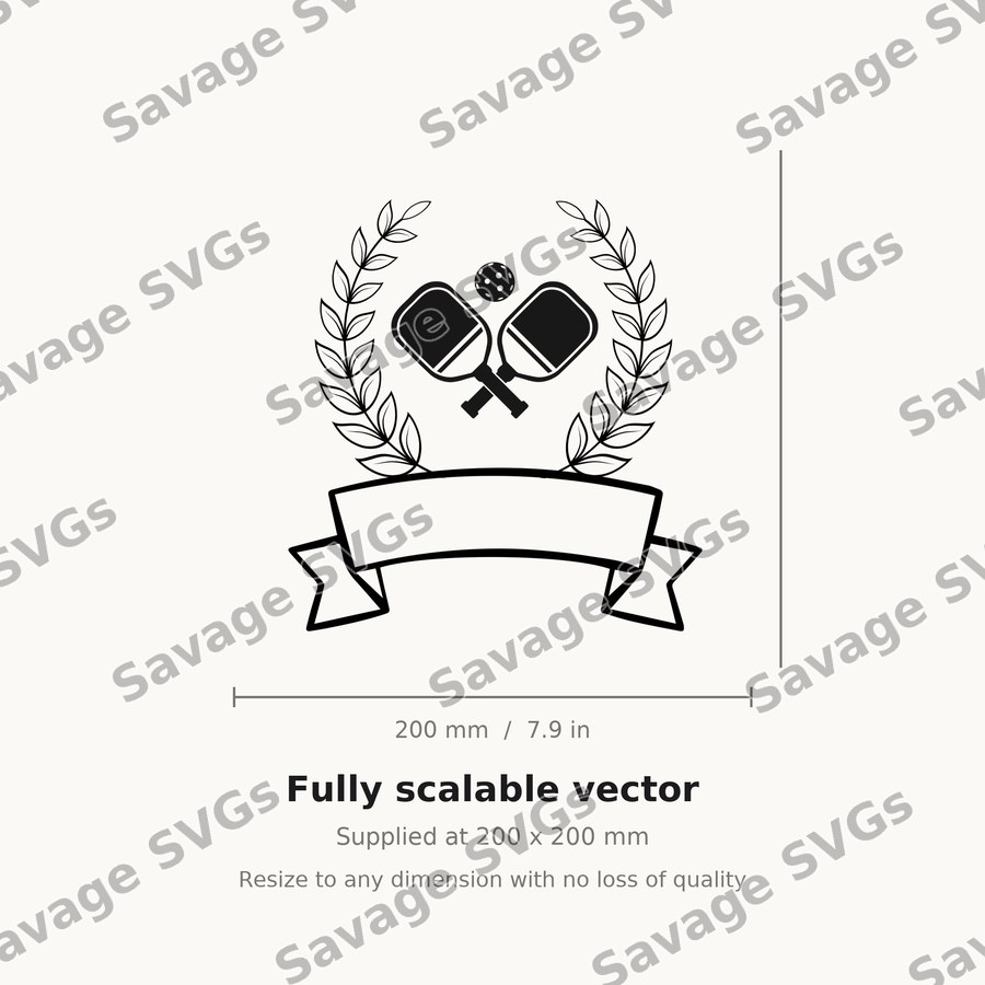 Pickleball Crest Emblem