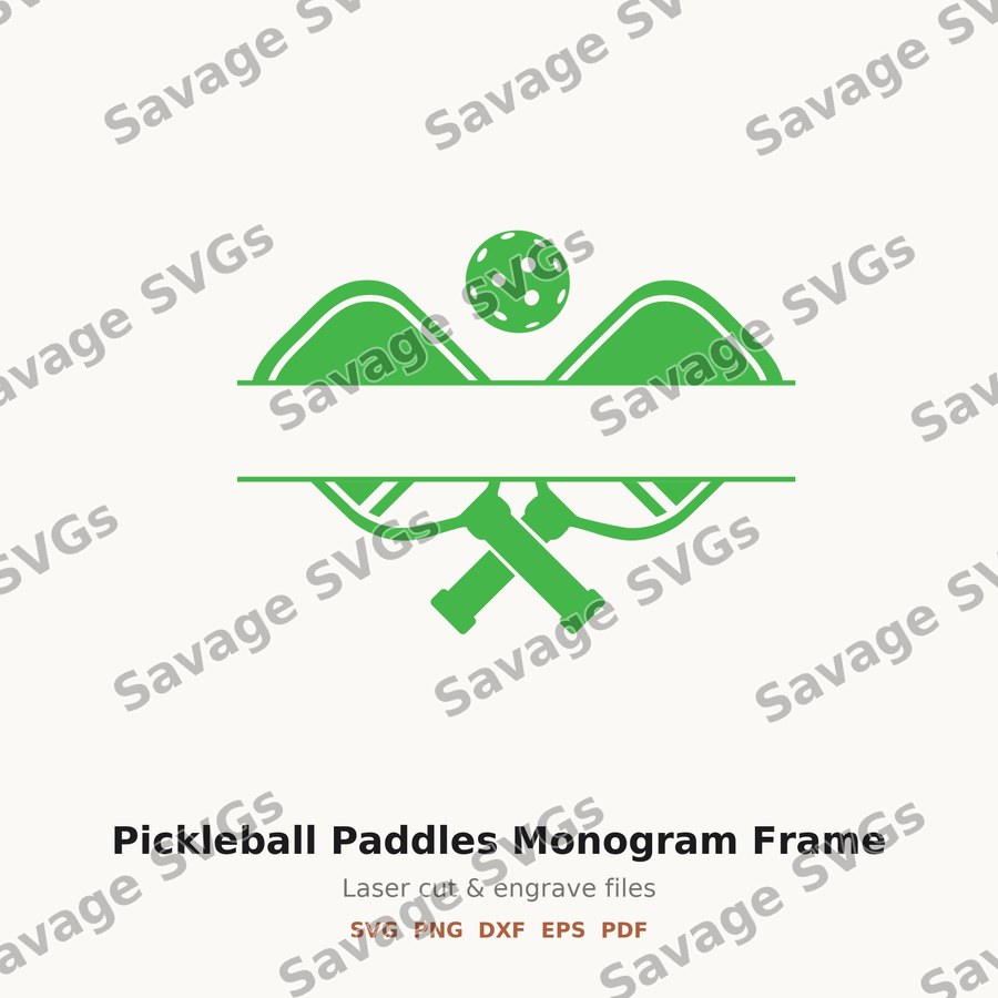 Pickleball Paddles Monogram Frame