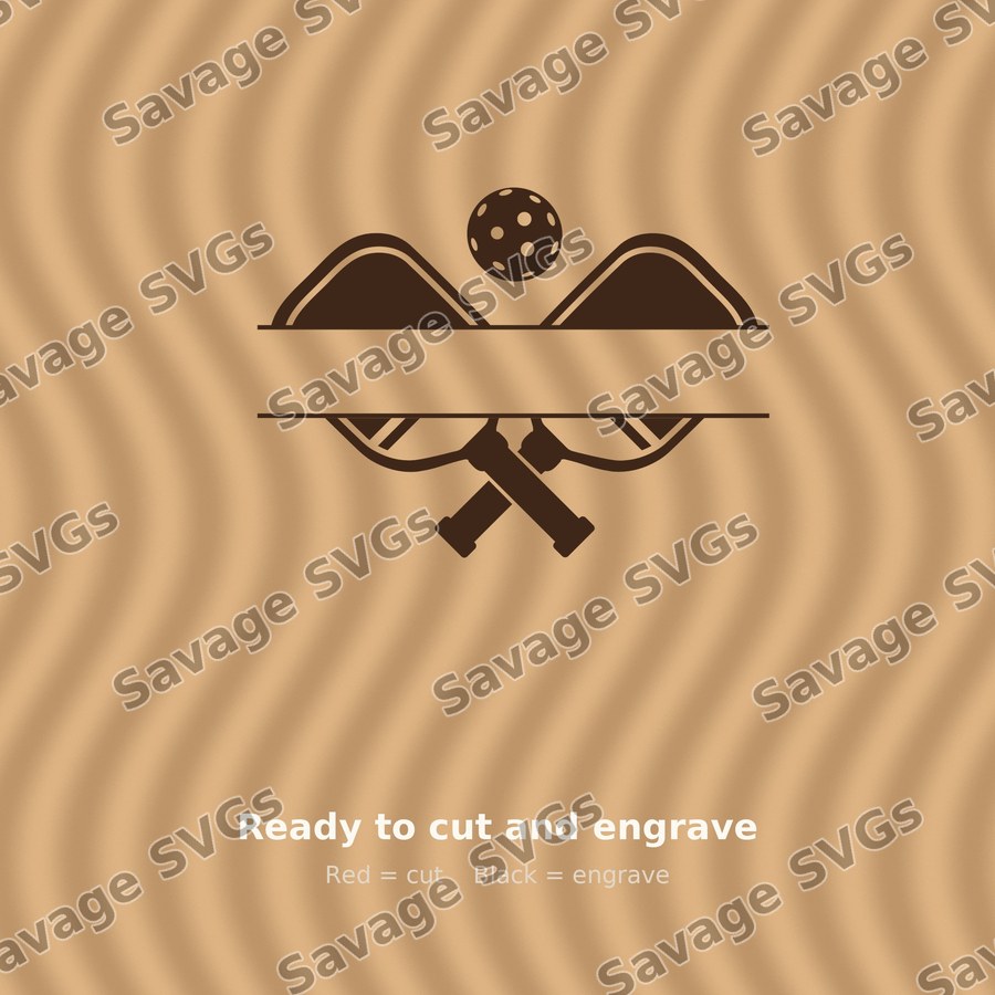 Pickleball Paddles Monogram Frame