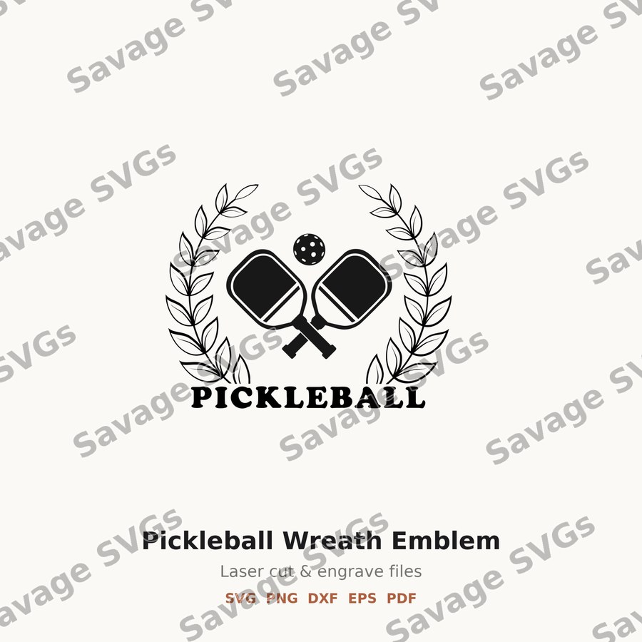 Pickleball Wreath Emblem