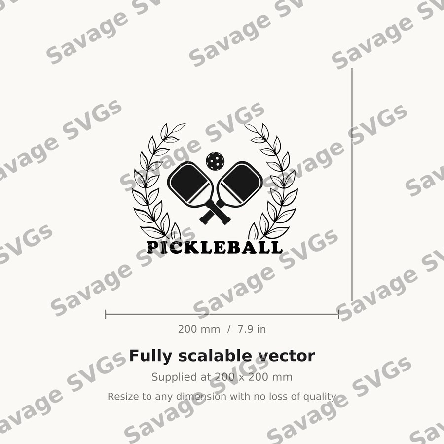 Pickleball Wreath Emblem