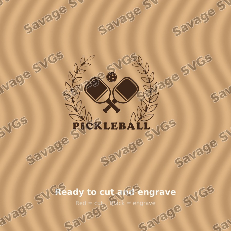 Pickleball Wreath Emblem