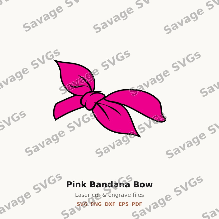 Pink Bandana Bow