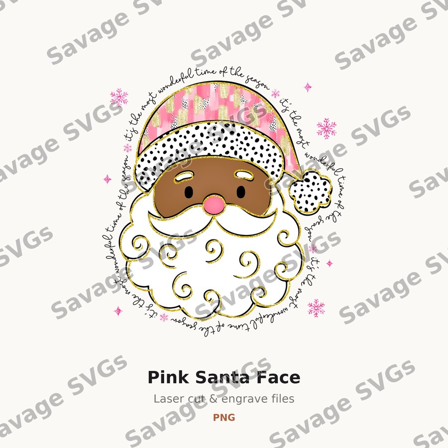 Pink Santa Face