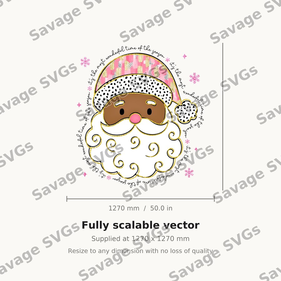 Pink Santa Face