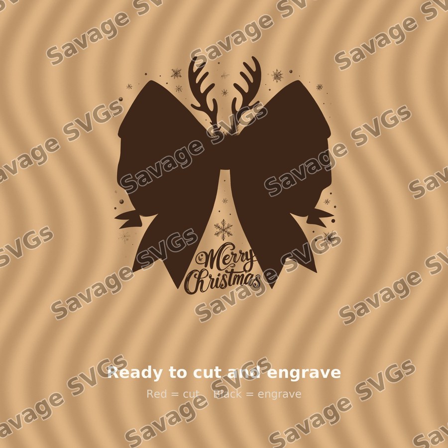 Plaid Bow Reindeer Christmas
