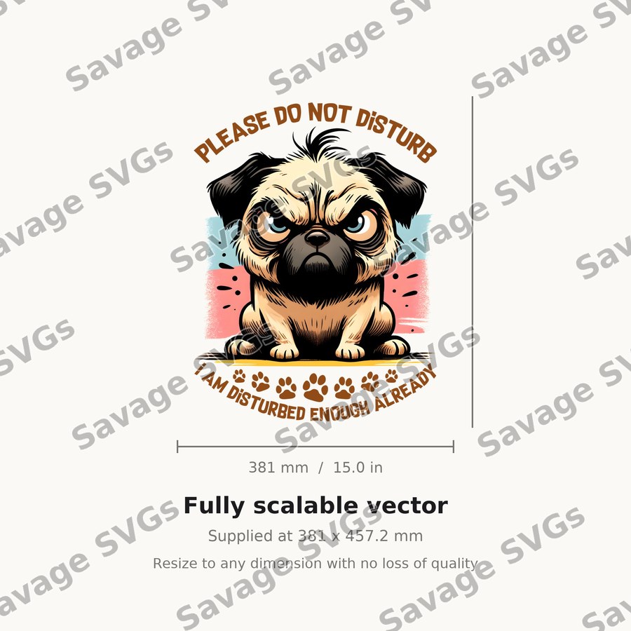 Please Do Not Disturb Pug