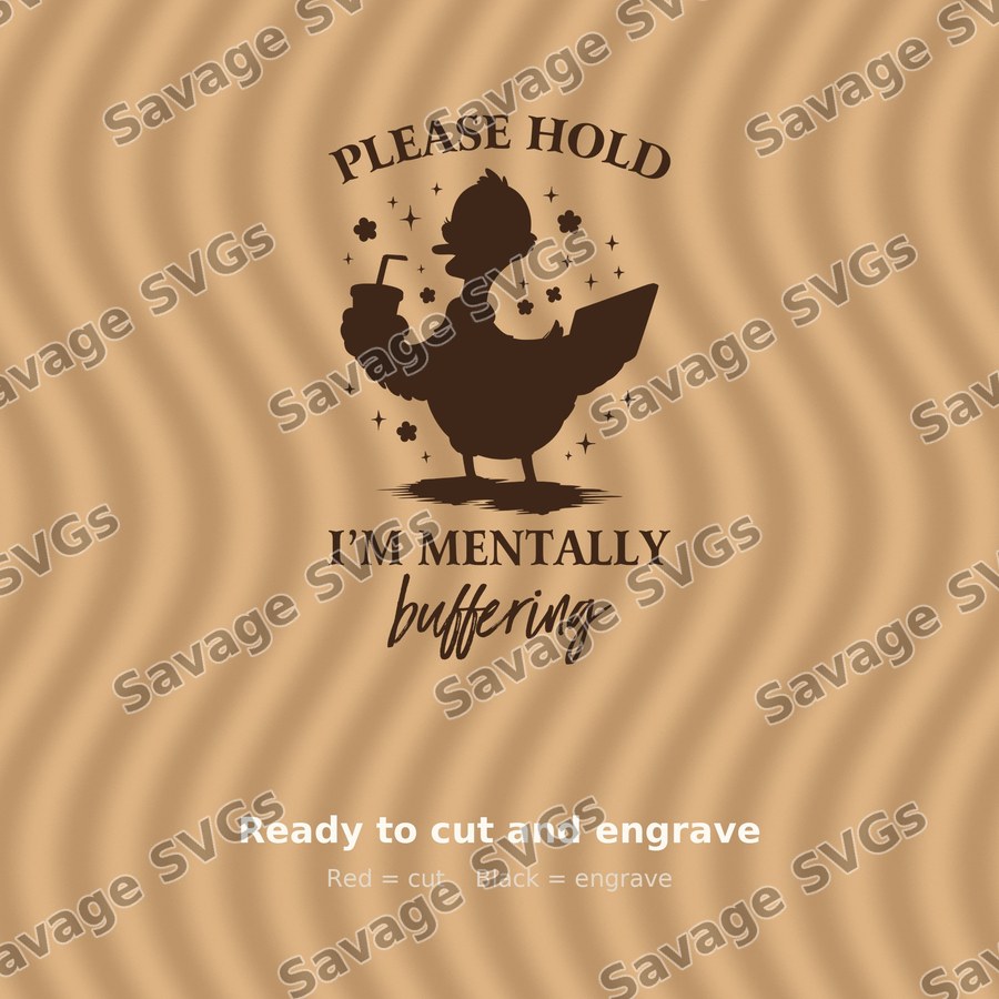 Please Hold Mentally Buffering Duck