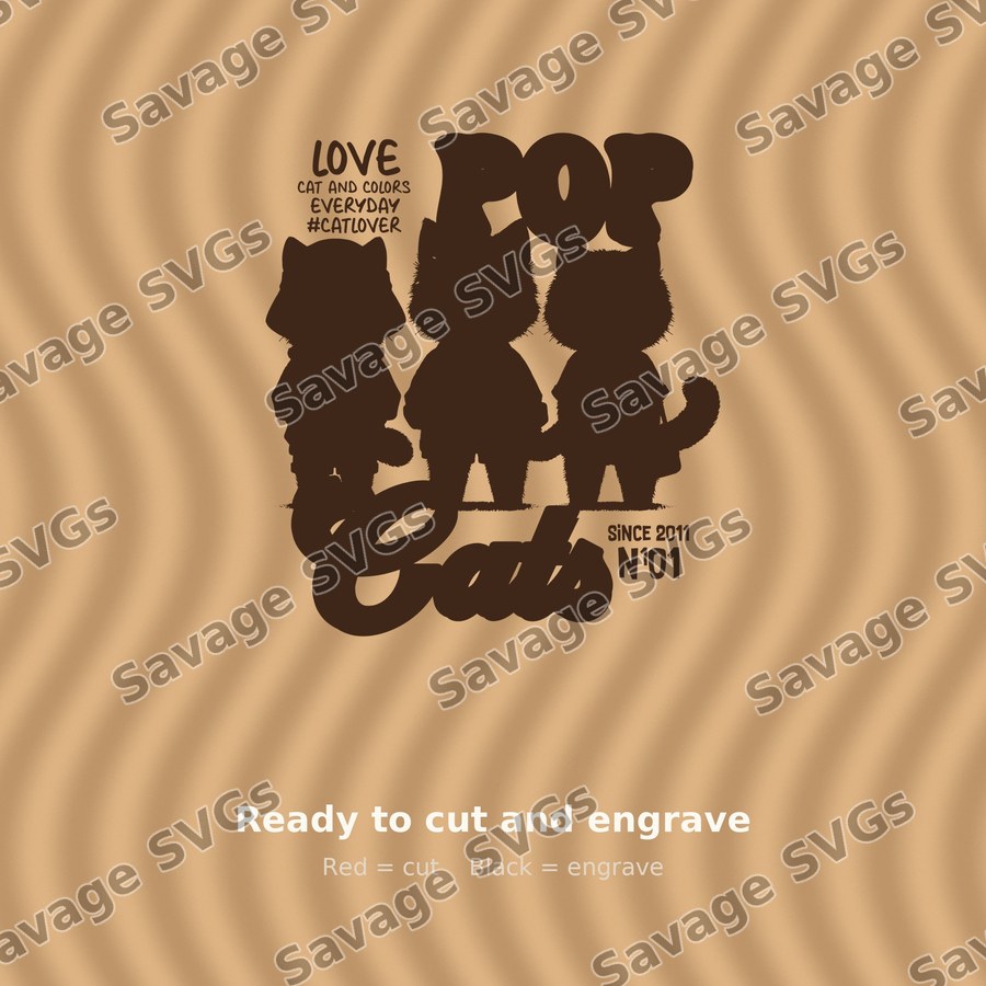Pop Cats Fashion Trio