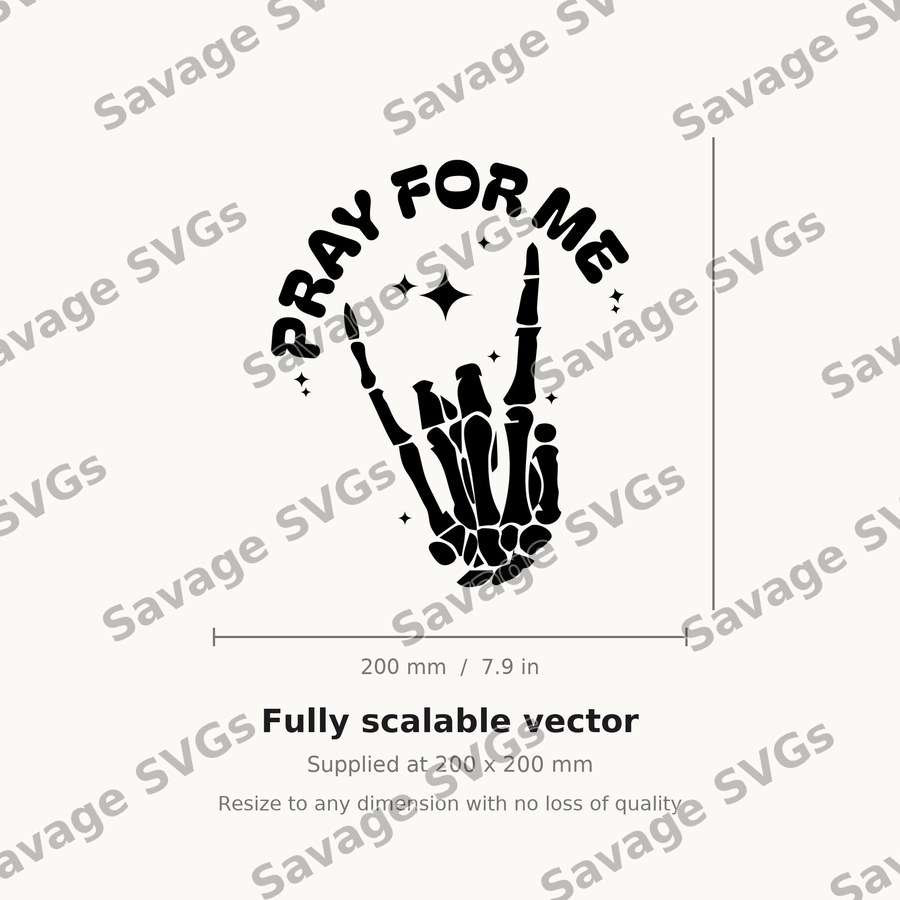 Pray For Me Skeleton Hand