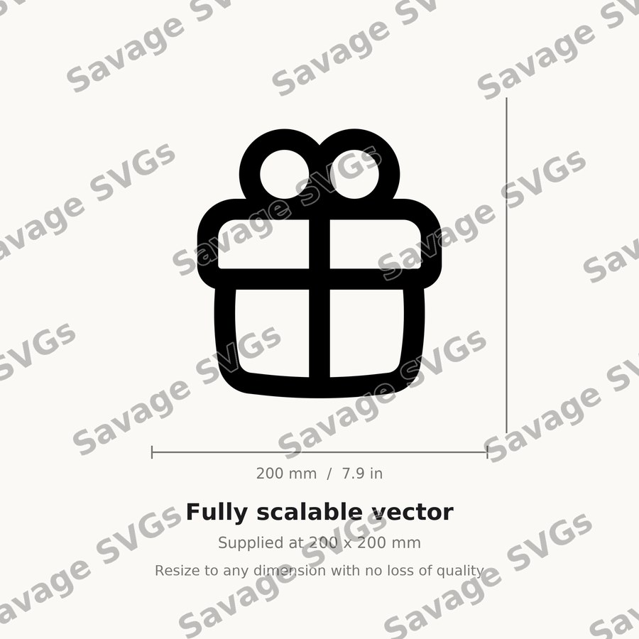Gift Box Outline