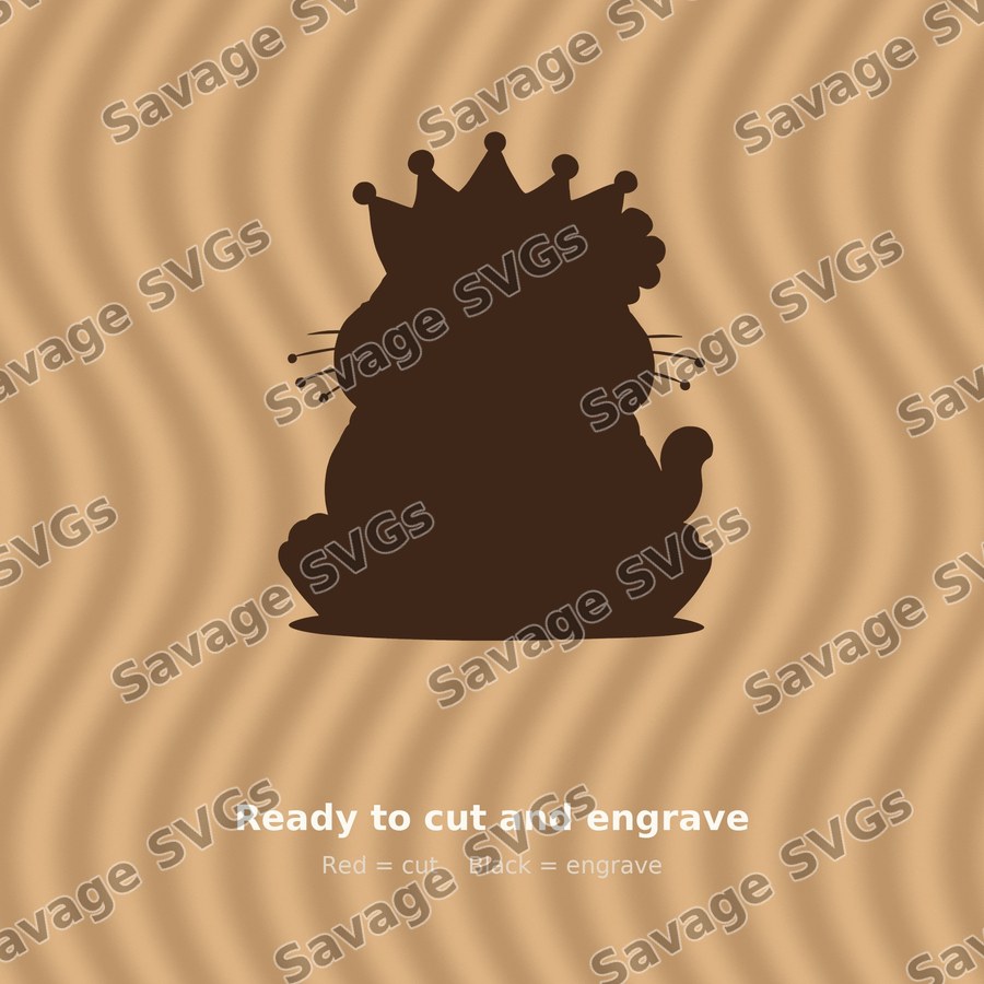 Queen Cat With Crown