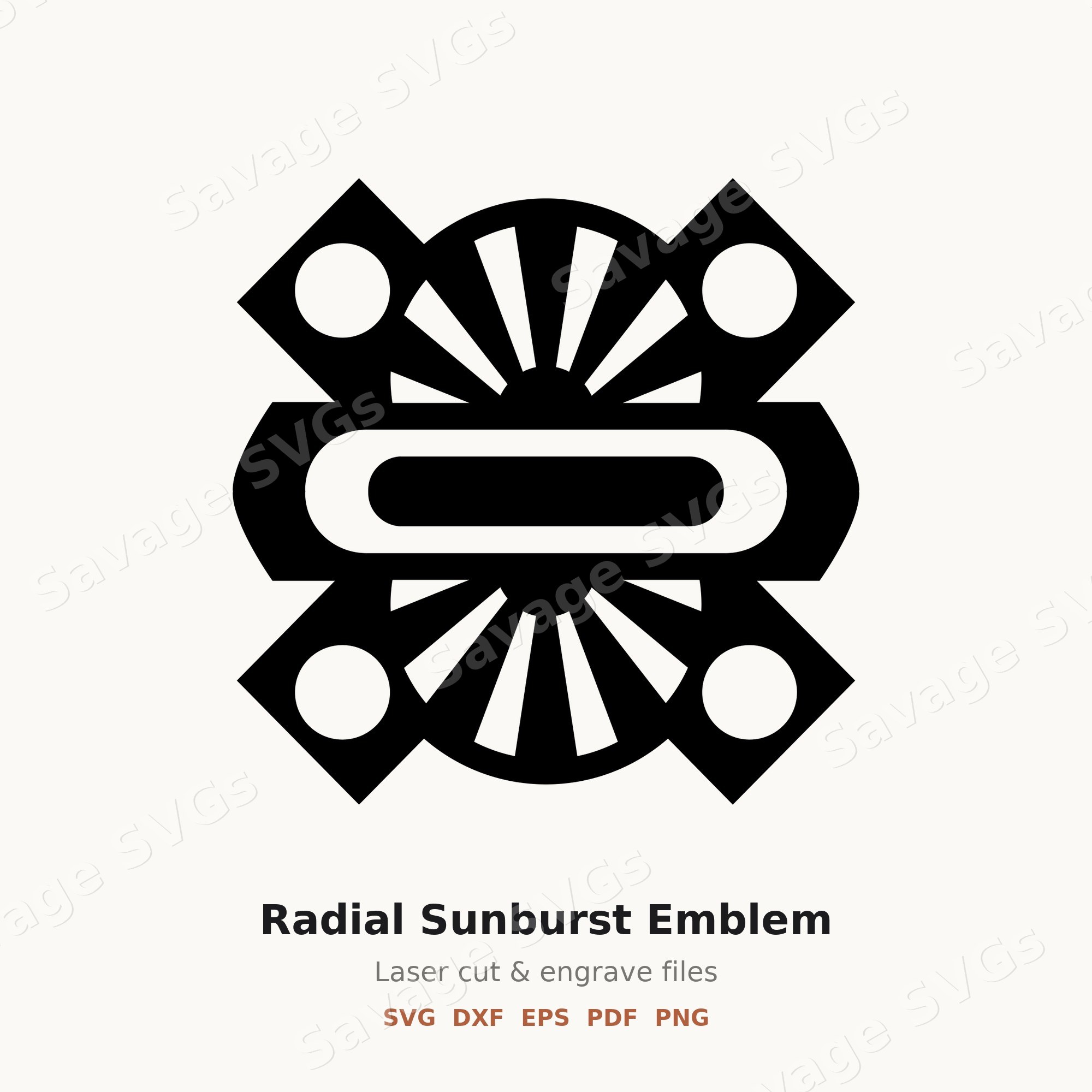 Radial Sunburst Emblem