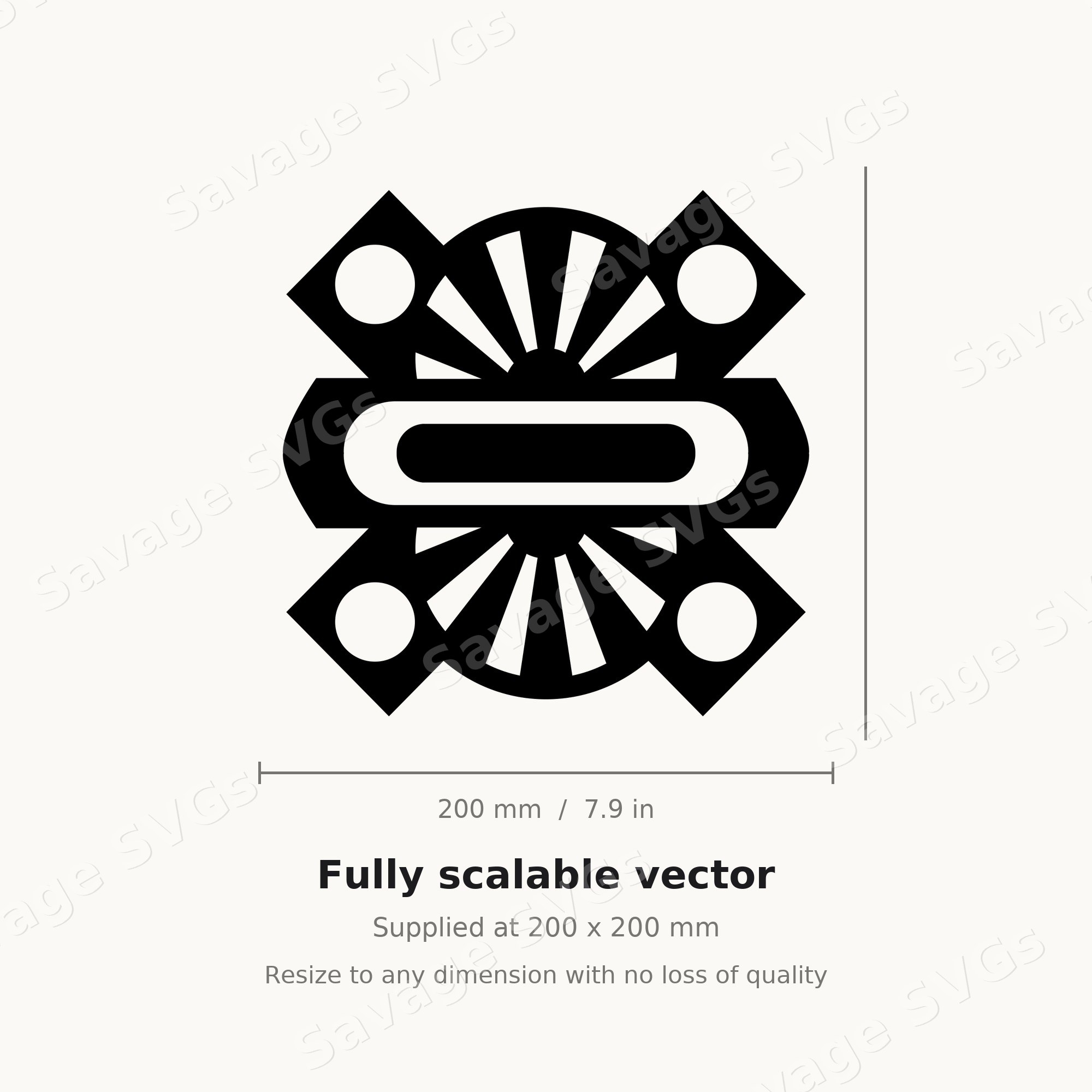 Radial Sunburst Emblem